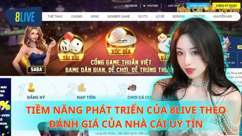 Tiềm năng phát triển của 8Live theo đánh giá của Nhà Cái Uy Tín