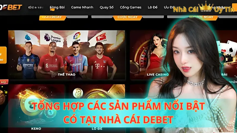 Tổng hợp các sản phẩm nổi bật có tại nhà cái Debet